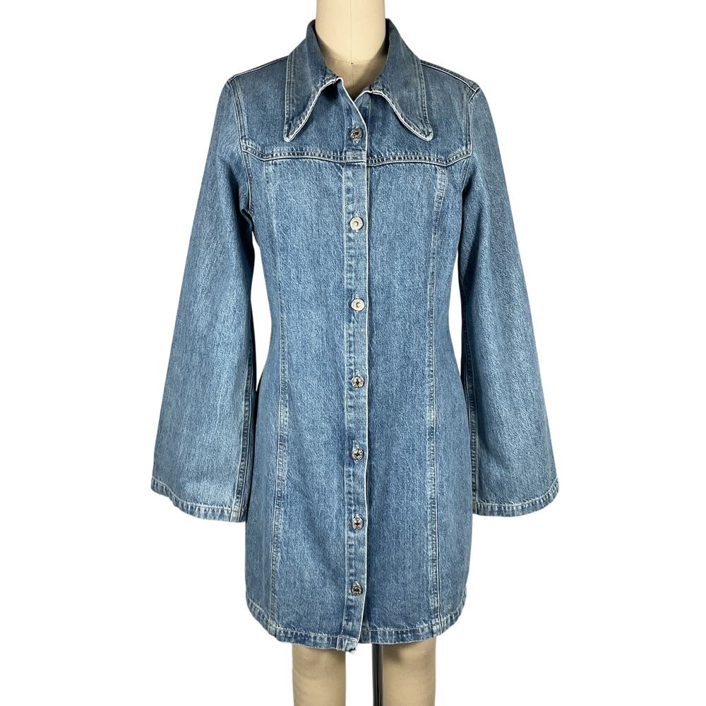 Citizens Of Humanity 'Danni' Blue Cotton Denim Dress Size M - Picture 2 of 6